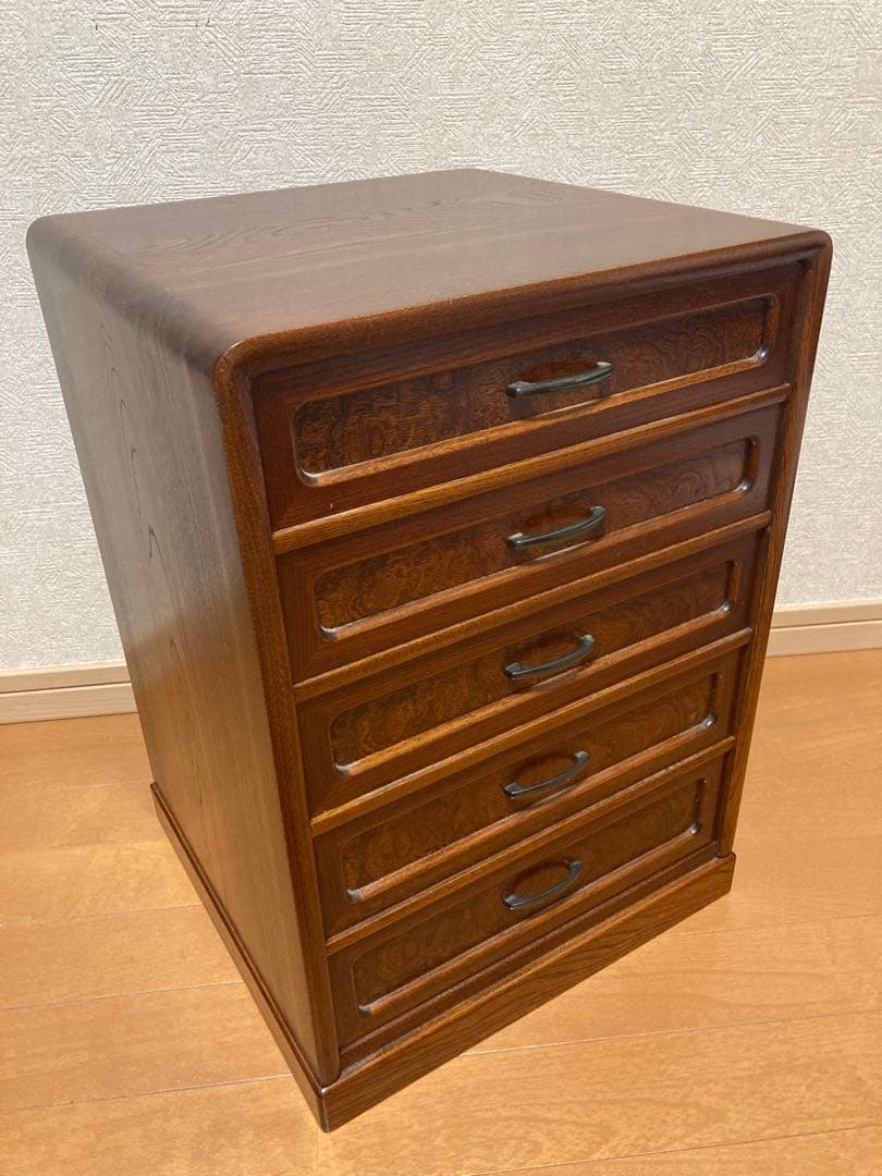 木製　引き出し　5段