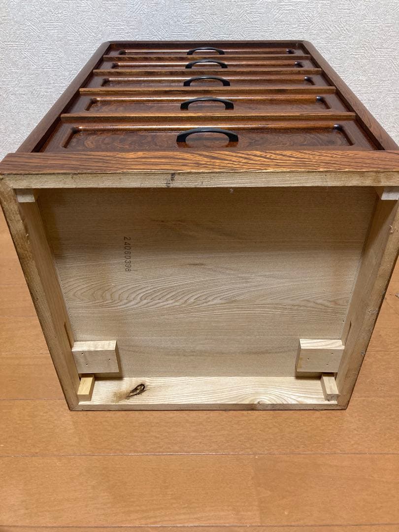 木製　引き出し　5段