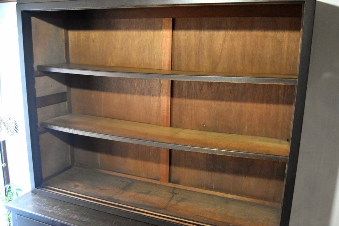 古家具 ガラス引戸 水屋箪笥