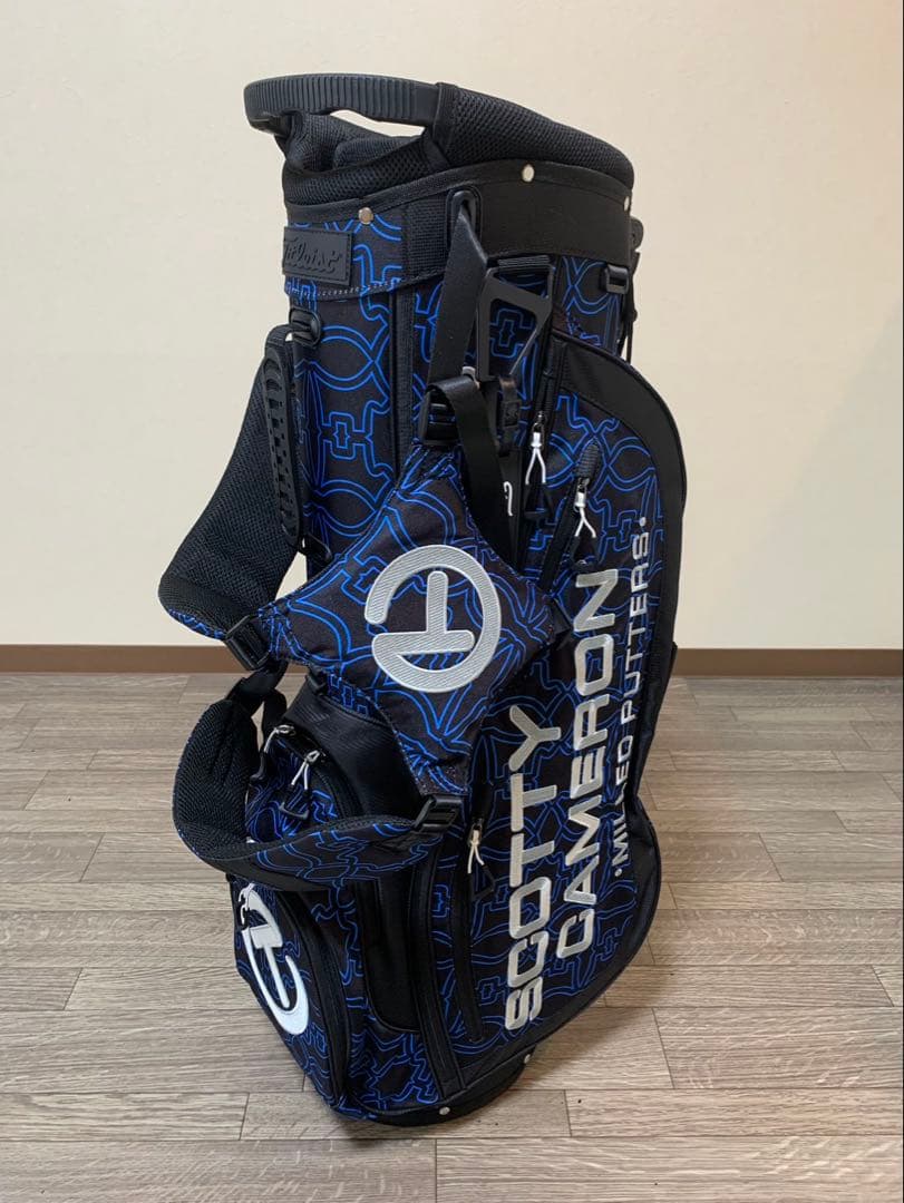 スタンド式キャディバック　ブルーラメライン！ご購入の方にパターカバープレゼント付