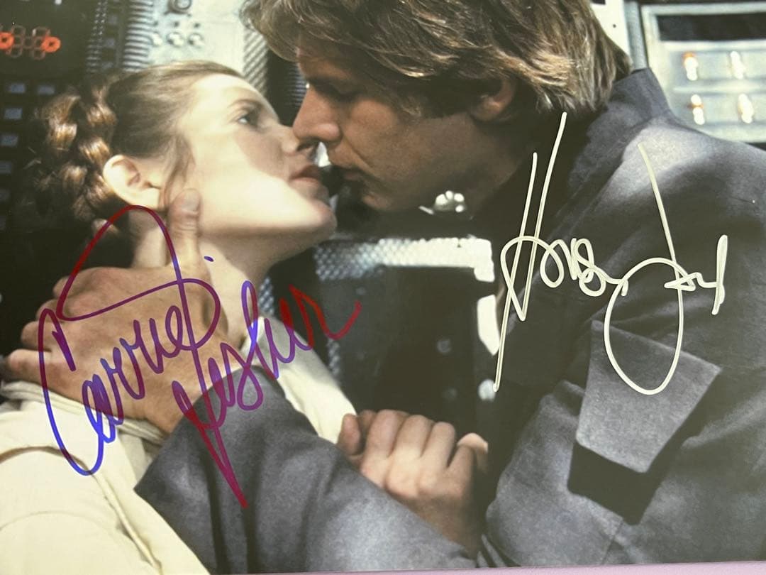 スターウォーズ　直筆サイン　２名　レイア姫　ハンソロ