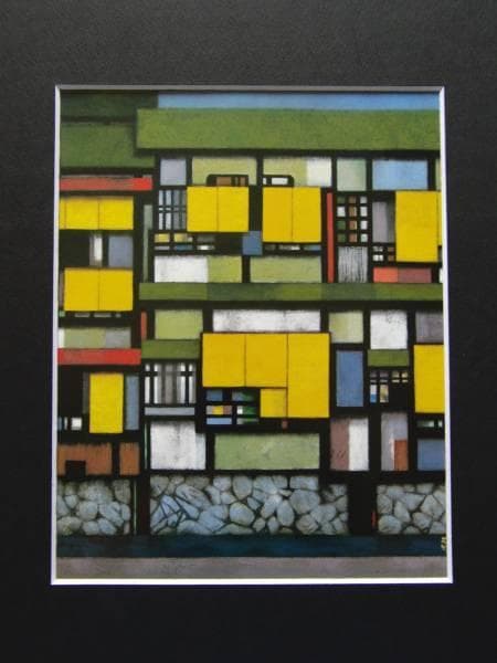 三輪晁勢、【木屋町】、豪華・希少画集画、新品高級額・額装付、状態良好