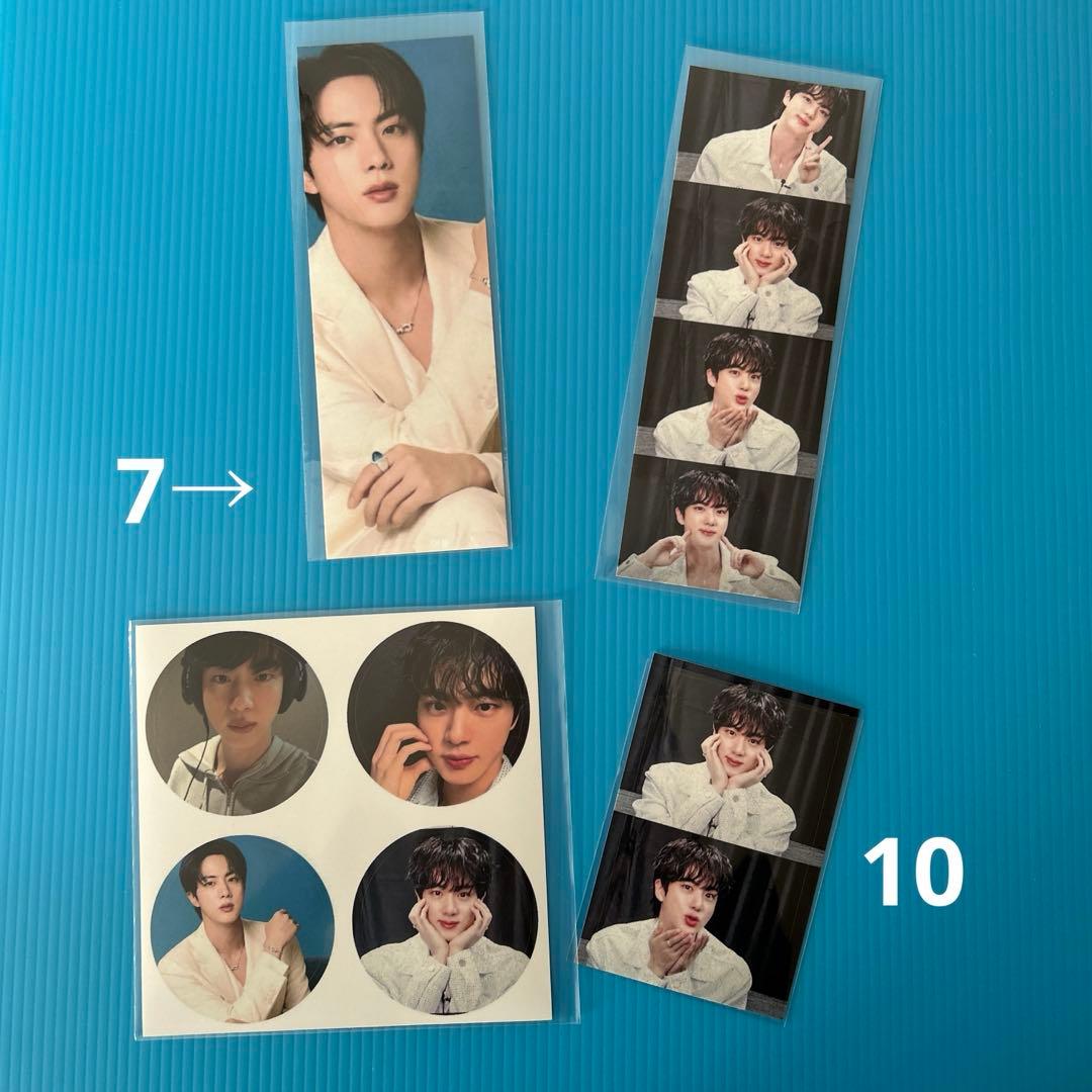 BTS JIN ロングステッカー•両面ホログラムフォトカード•ステッカー