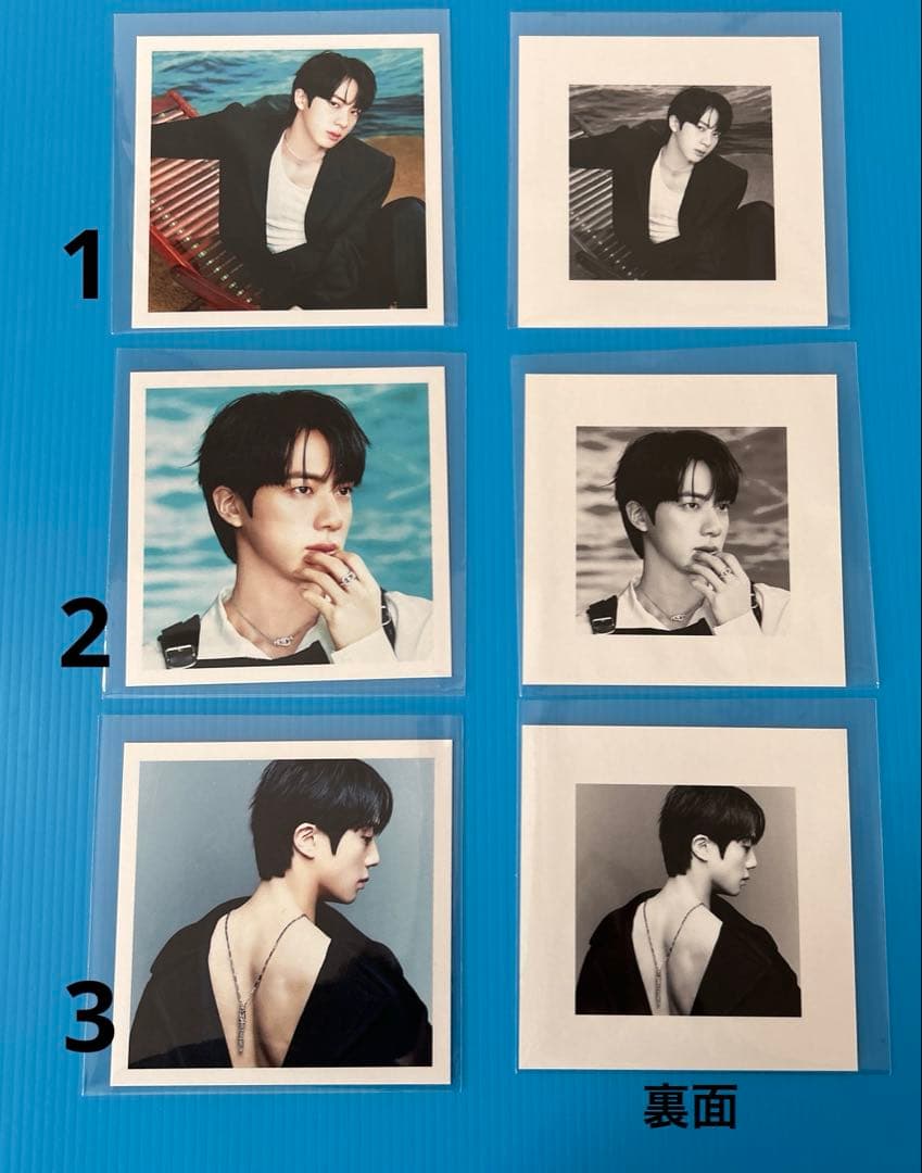 BTS JIN ロングステッカー•両面ホログラムフォトカード•ステッカー