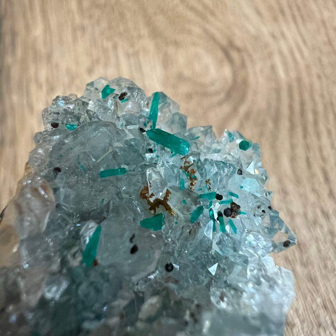 ダイオプテーズ 水晶 A1 共生 鉱物 標本 原石