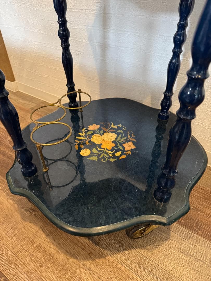 アンティーク風 ワインカート キッチンワゴン