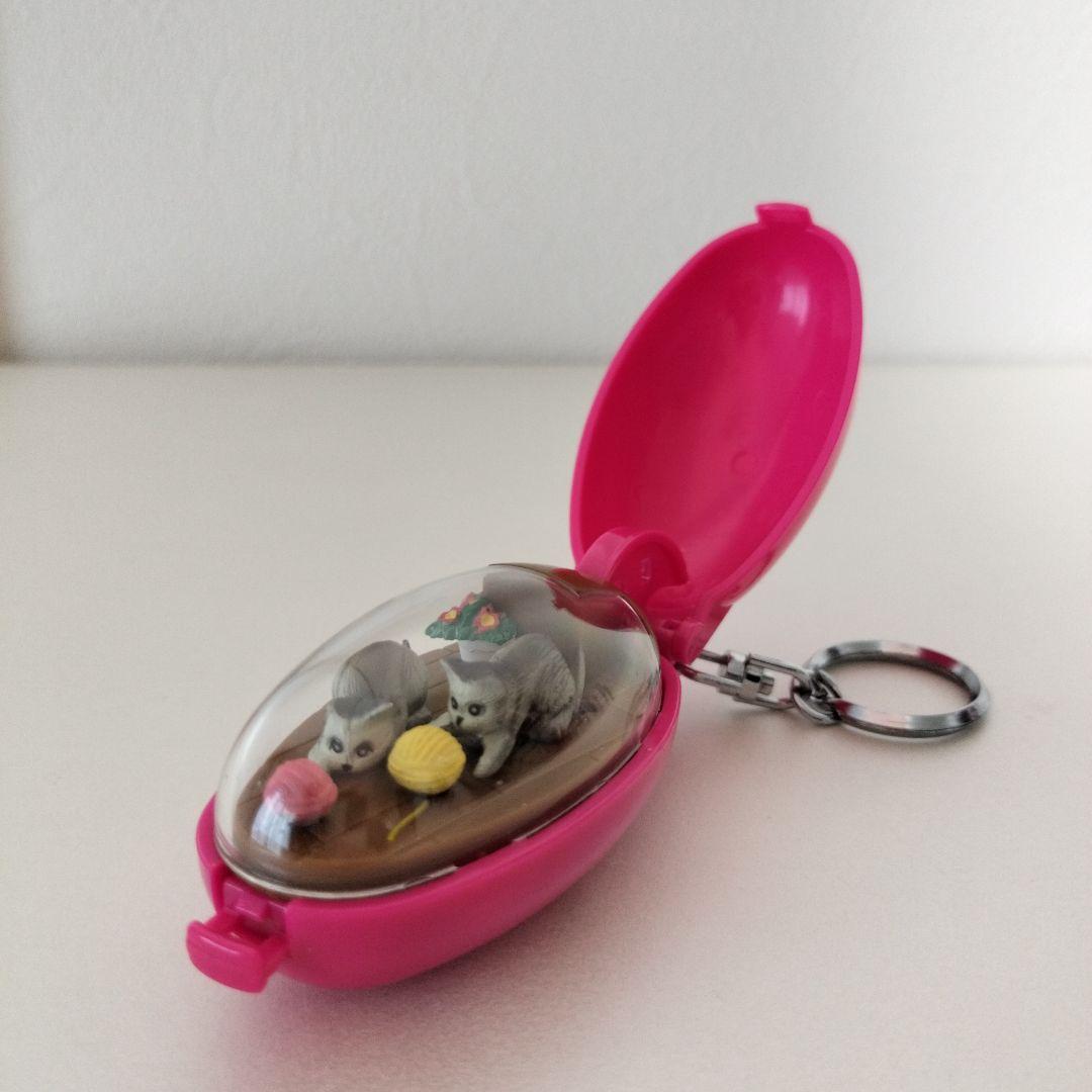 ねこ　キーホルダー　ゼンマイ　レトロ　ポケットクリッター　タカラ