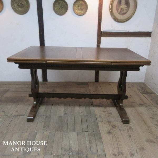 イギリス アンティーク 家具 ダイニングテーブル ドローリーフ 英国 6836d