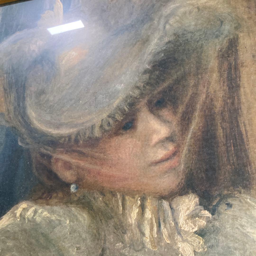 ルノアール　帽子の女　工芸画