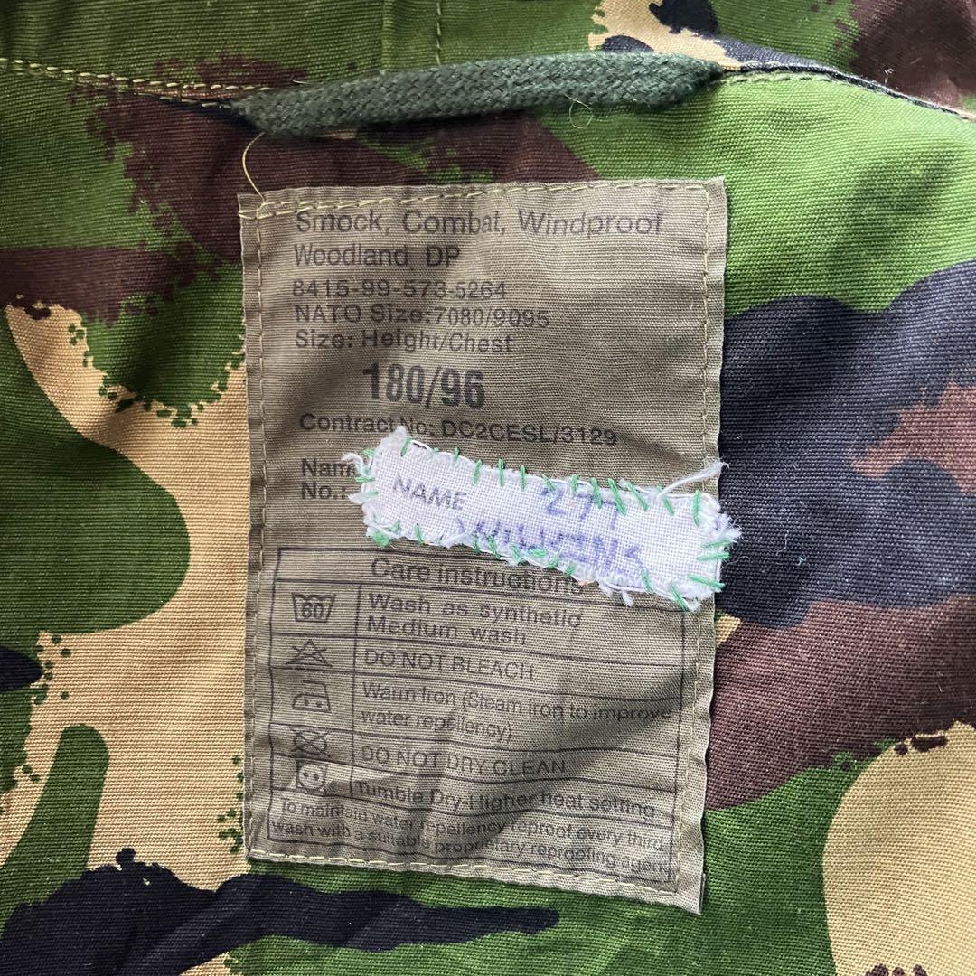 イギリス軍 DPM 迷彩 ワッペン ウィンドプルーフ コンバットパーカー 180