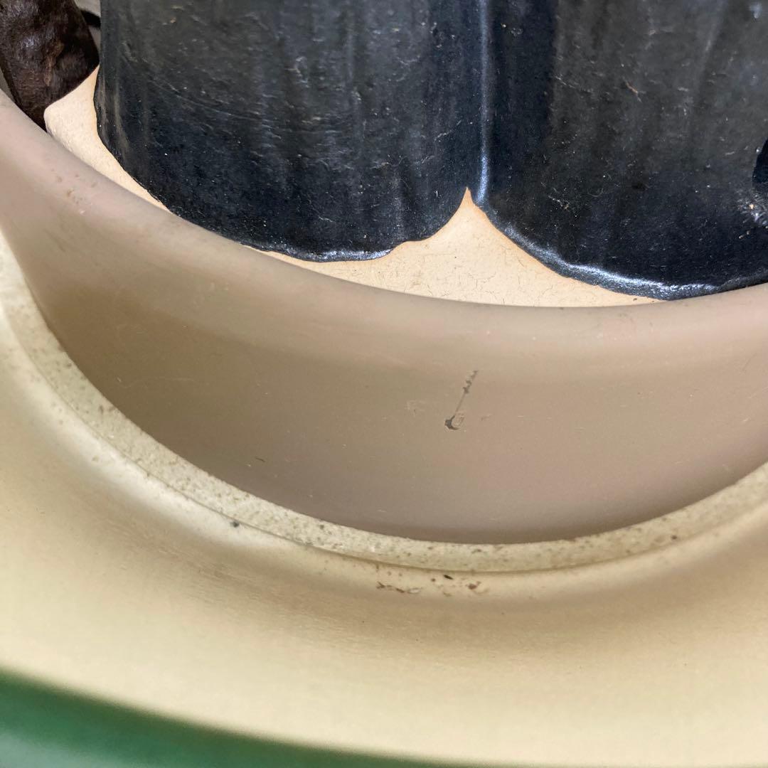 A868-21 茶道具 織部 野々田　風炉型 電熱器