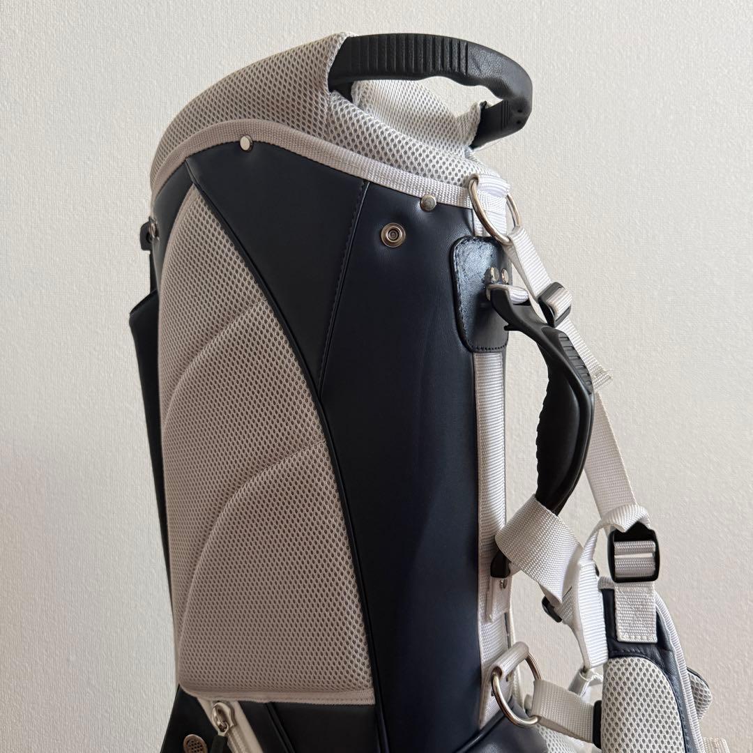 パーリーゲイツ　キャディバッグ　ショルダー式　スタンド式　軽量　紺　ネイビー