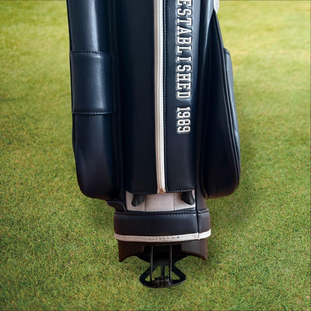 パーリーゲイツ　キャディバッグ　ショルダー式　スタンド式　軽量　紺　ネイビー