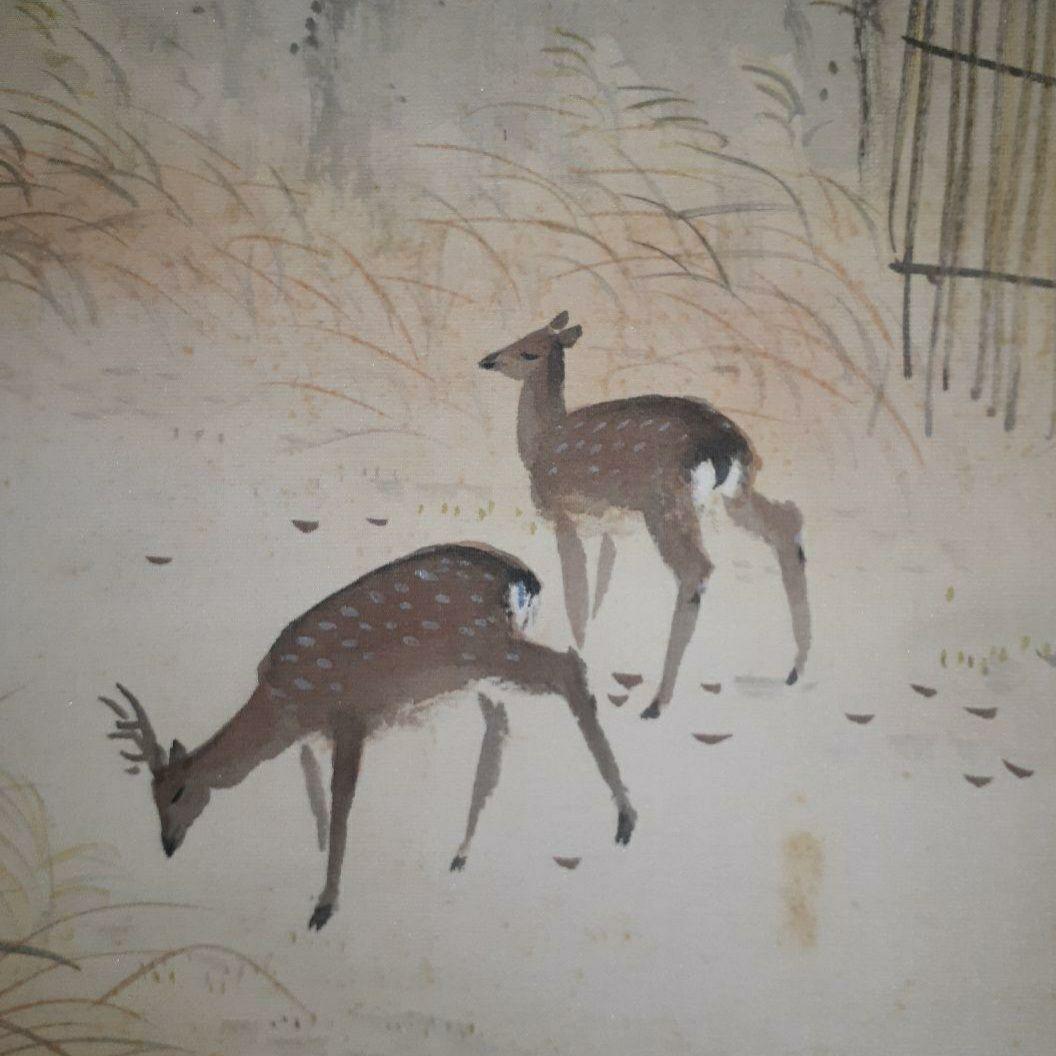 掛け軸/鹿3頭