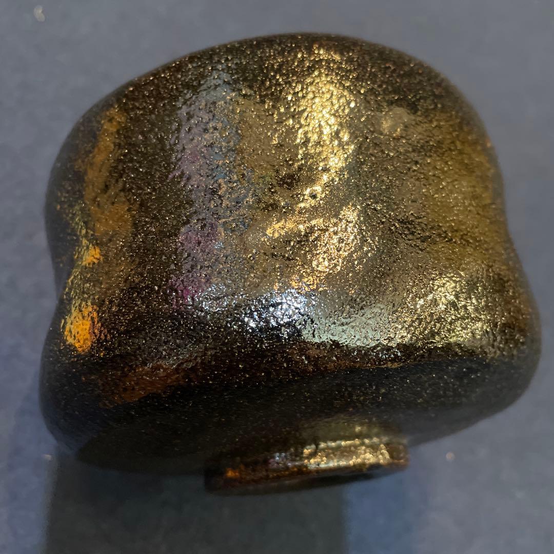 人気の女性作家【檜垣 青子】の作品『黒茶碗』共箱　※未使用品の様な状態