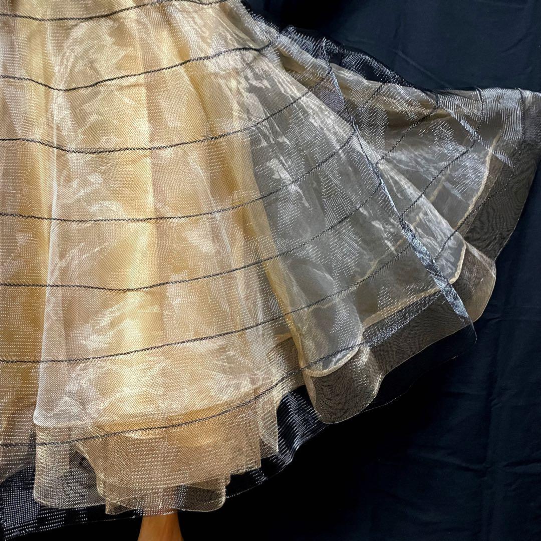 社交ダンス★ジャンティ スタンダードドレス★ブラック&ネット★サイズS★新品