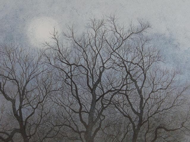 杉松儀一、【北故邃】、希少な額装用画集より、新品額装付、状態良好