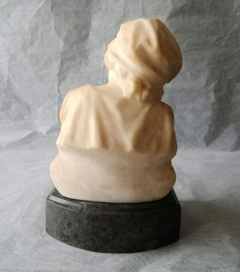 逸品　大理石像　本を読む少年少女像　フランス　1800年代後半　アンティーク