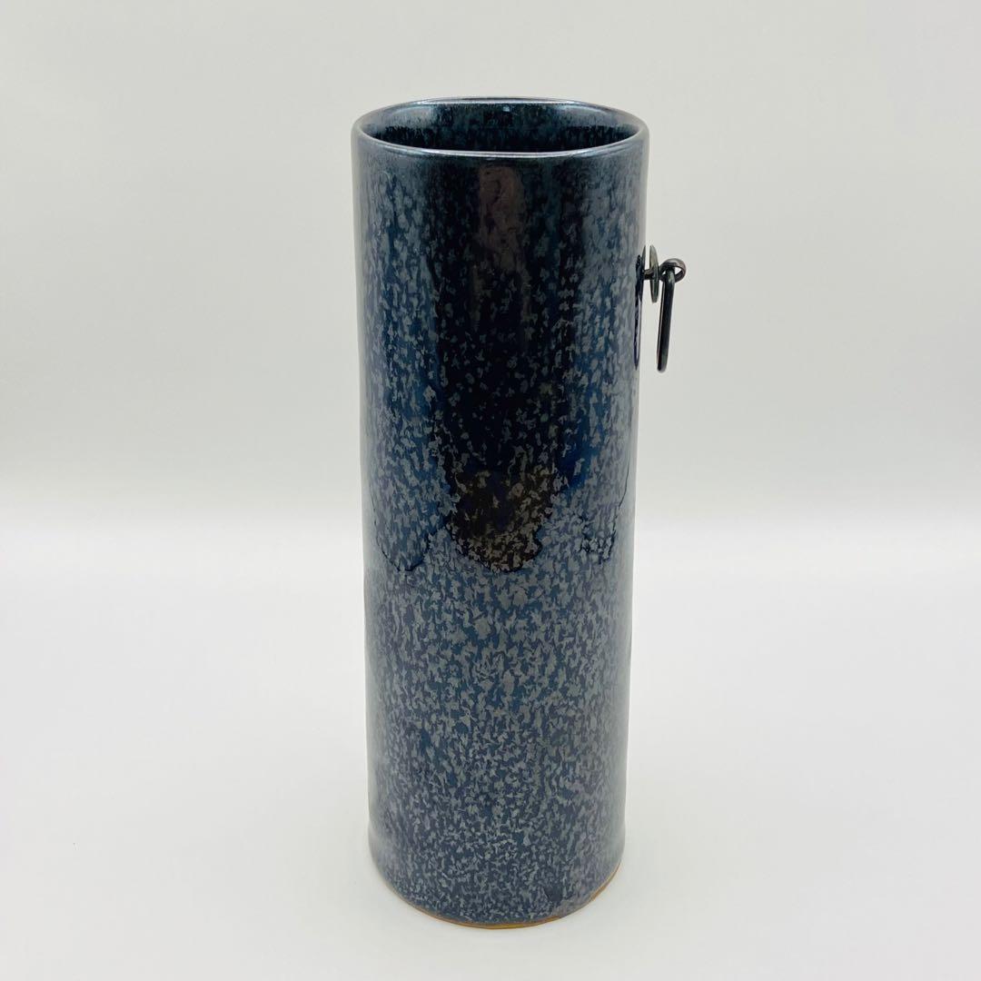 油滴花入 掛け置き兼用　鎌田幸二　共箱入　茶道具　京焼　花瓶　華道具