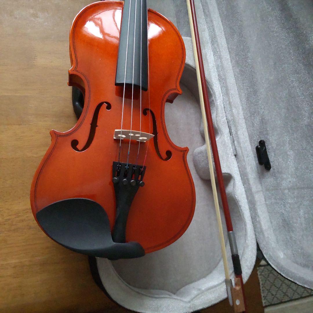 新品！格安！オレンジ 4/4バイオリンAV-10本体 弓 ハードケース、弦、付き