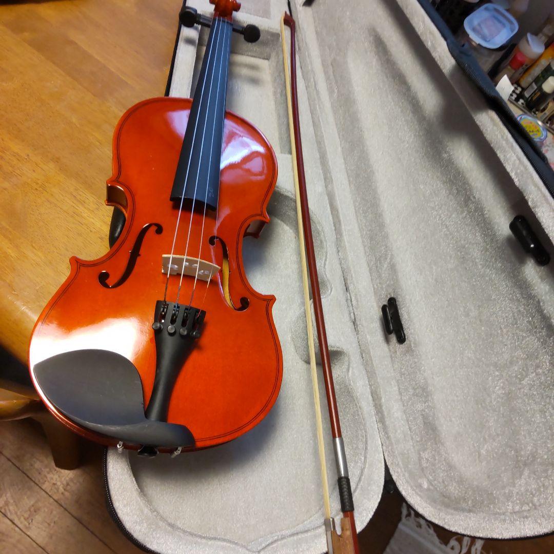 新品！格安！オレンジ 4/4バイオリンAV-10本体 弓 ハードケース、弦、付き