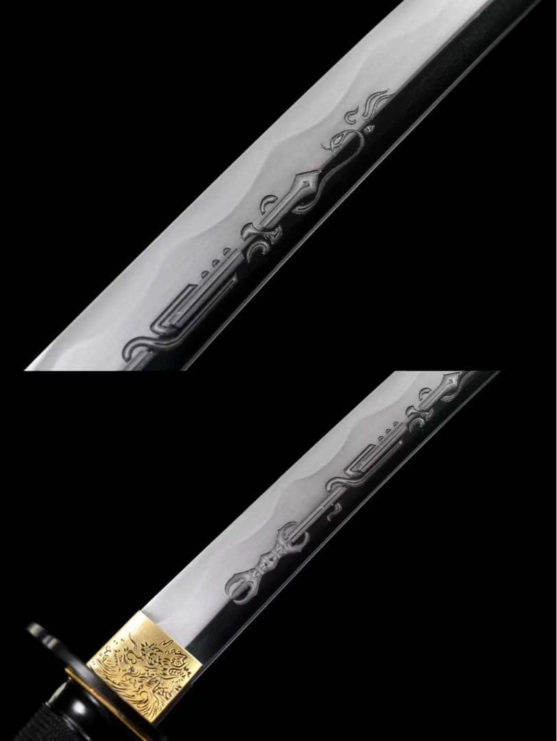 赤 脇差 武具 舞踊刀 三色研ぎ 鉄鍔 鮫皮巻き