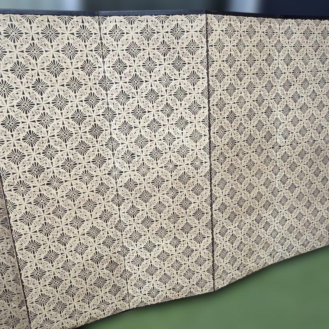 山水画の屏風2枚　箱入り