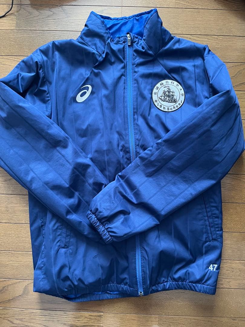 長崎総附asics ウォーマーXLネイビー