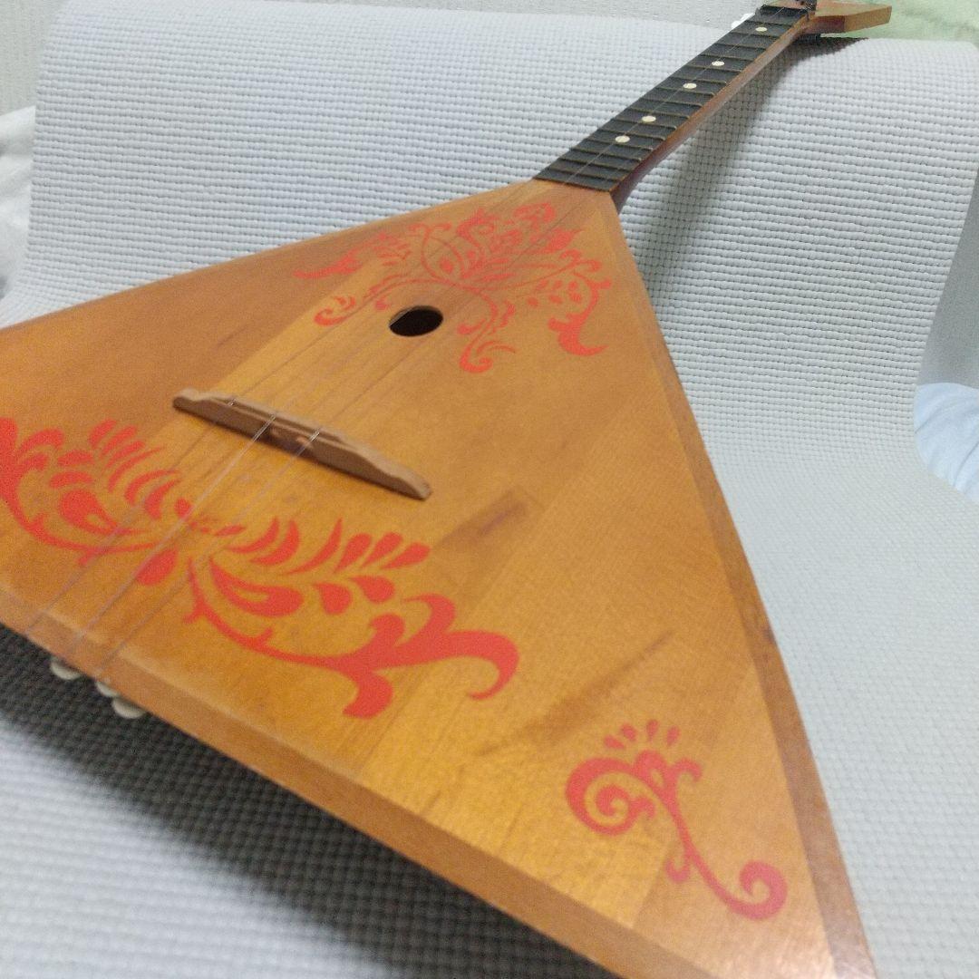 音がよく響く♪ロシア民族楽器『バラライカ』美しい木目と艶♪アンティーク