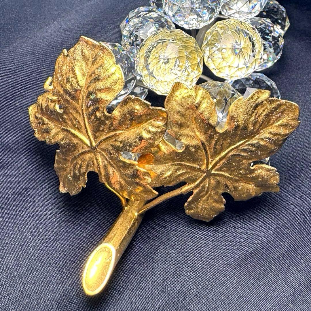 【希少】一房のブドウ▫️スワロフスキー 旧ロゴ刻印 ヴィンテージ 廃盤 16cm