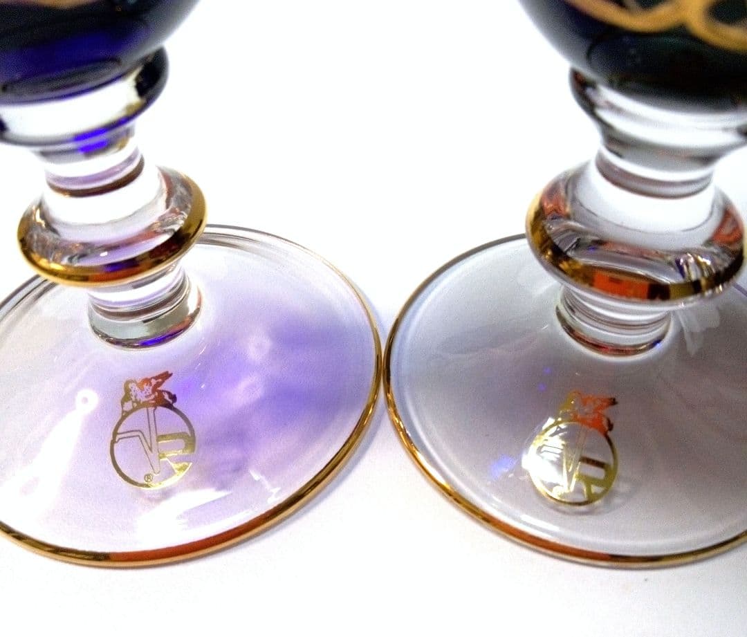 【 未使用・美品 】ラグーナムラノ ベネチアングラス 24金 金彩 ペアグラス