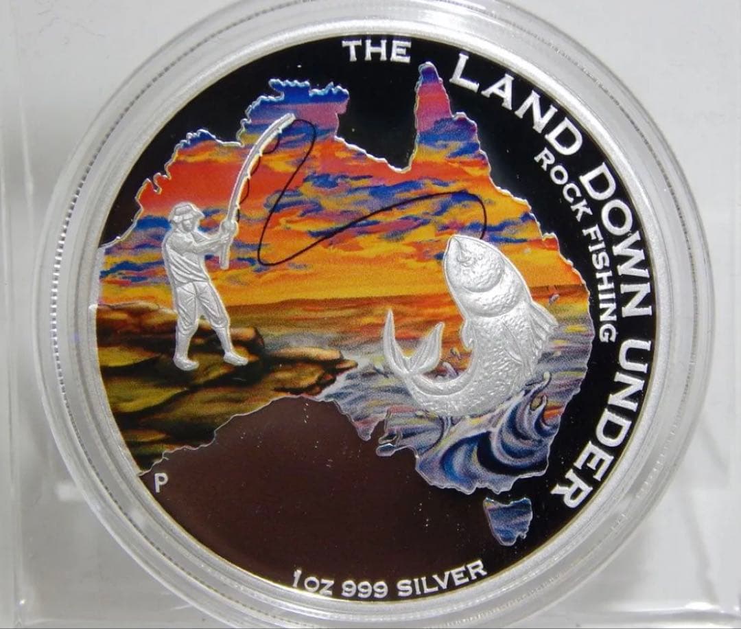 2014 オーストラリア ランドダウンアンダー 岩釣り 1オンス銀貨