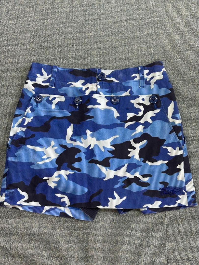 ダンスウィズドラゴン　レーディス　ウエア　スカートパンツ　ブルー迷彩柄　セットM