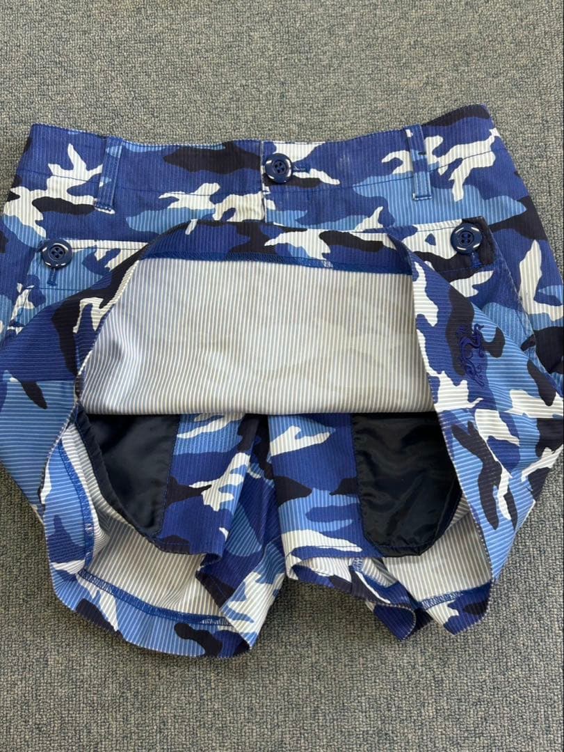 ダンスウィズドラゴン　レーディス　ウエア　スカートパンツ　ブルー迷彩柄　セットM