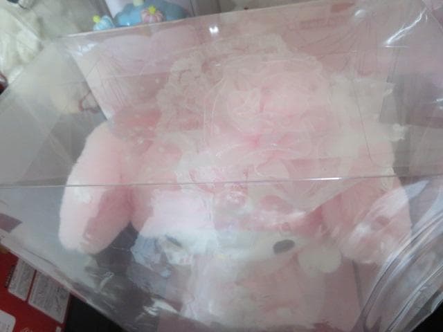 マイメロディ ぬいぐるみ 透明ケース入り