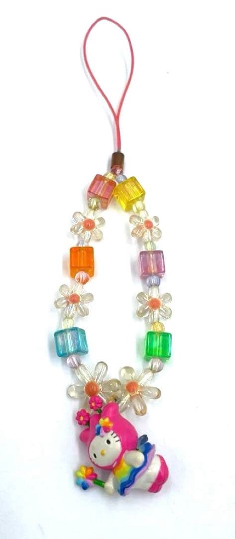 希少‼️激レア‼️レインボー　ハローキティ　フェアリー　ストラップ　虹　妖精　レア