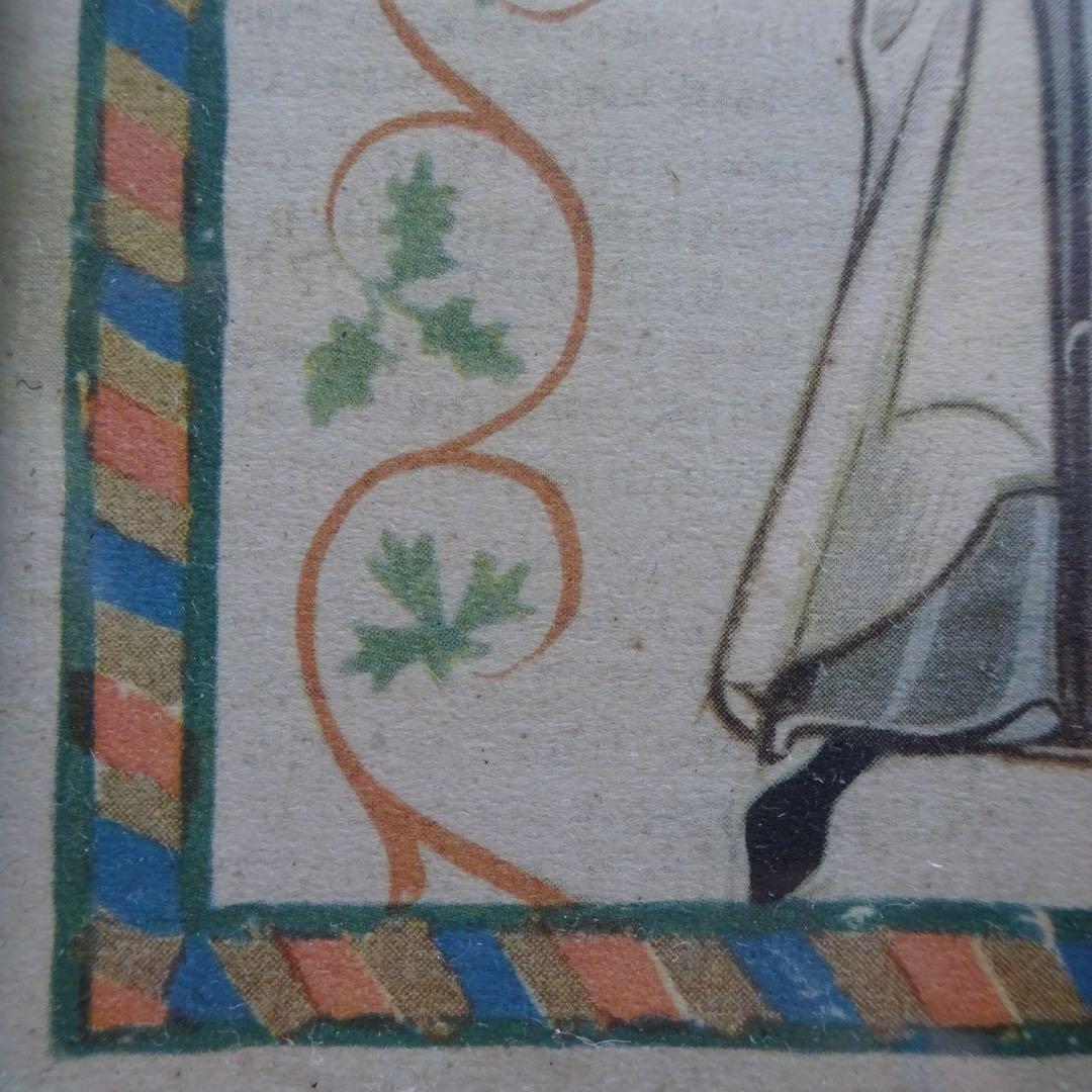 アンティーク 額 フレーム ブロカント マネッセ写本 ホーリーカード 蚤の市