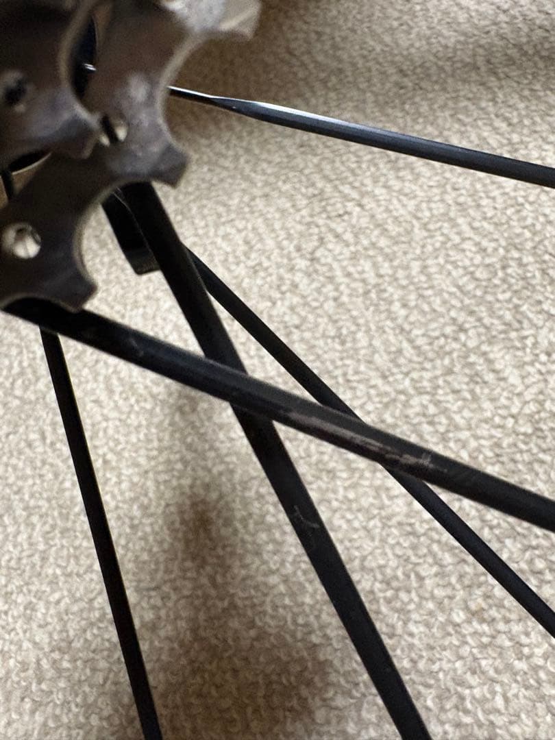 スーパーチームカーボンホイール赤白38m