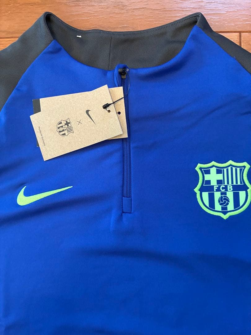 【新品】FC Barcelona ハーフジップジャージ XL ドリルトップ