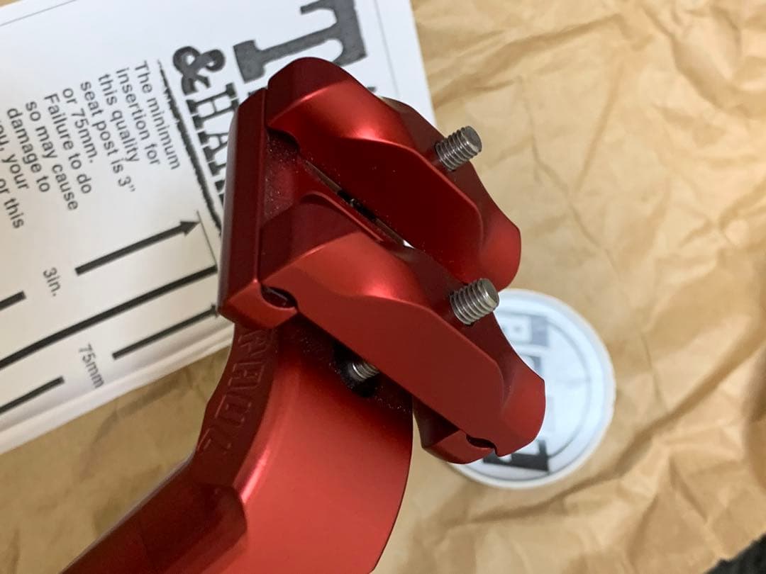 希少！paul シートポスト 27.2mm red！