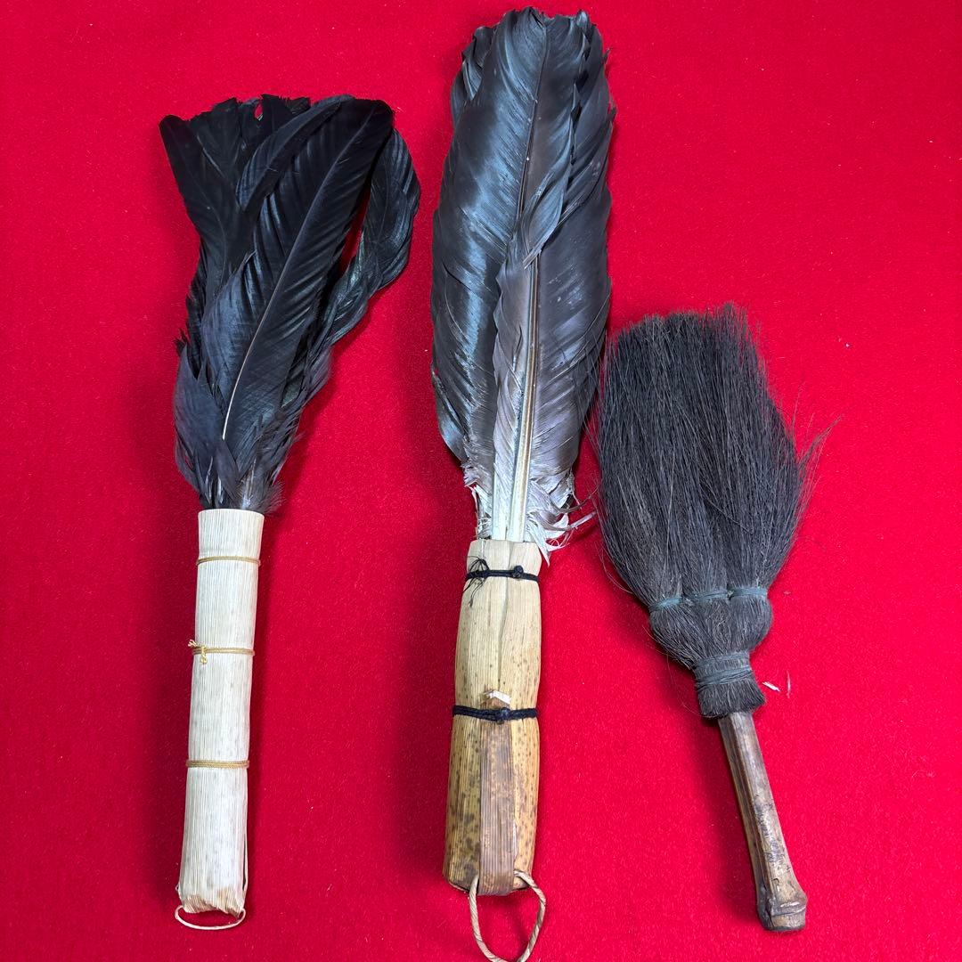羽箒 茶道具 羽ぼうき　座掃　まとめ　長さ約39cm