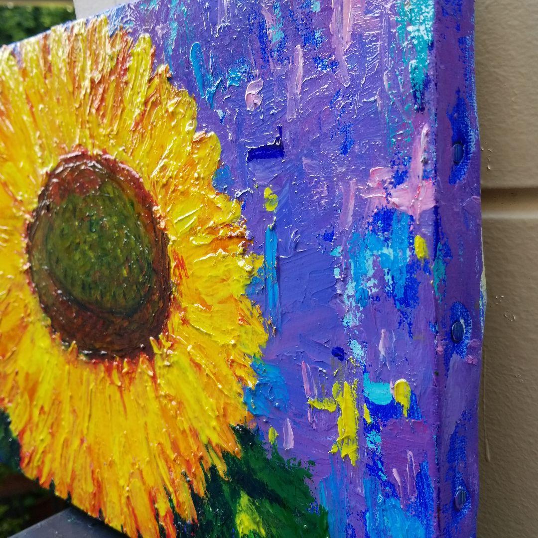 油絵　専用　ひとつのひまわり
