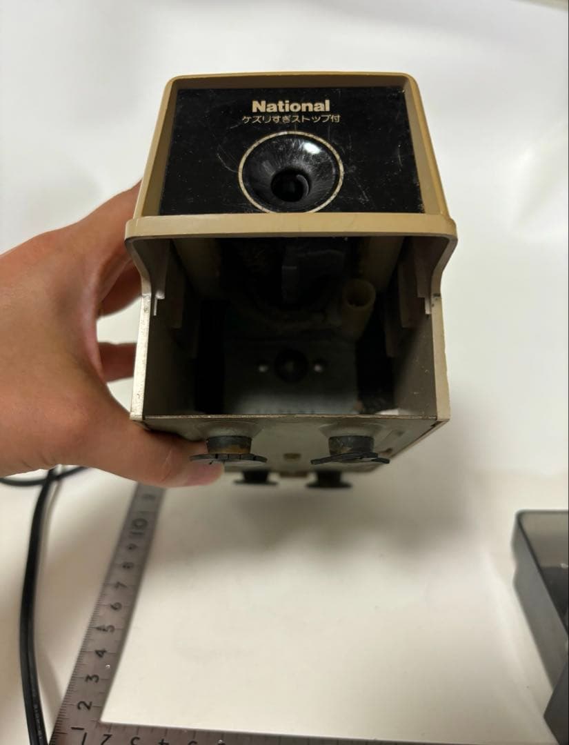 ナショナル電気えんぴつケズリ　ケズリすぎストップ付　昭和レトロ　昭和家電　松下