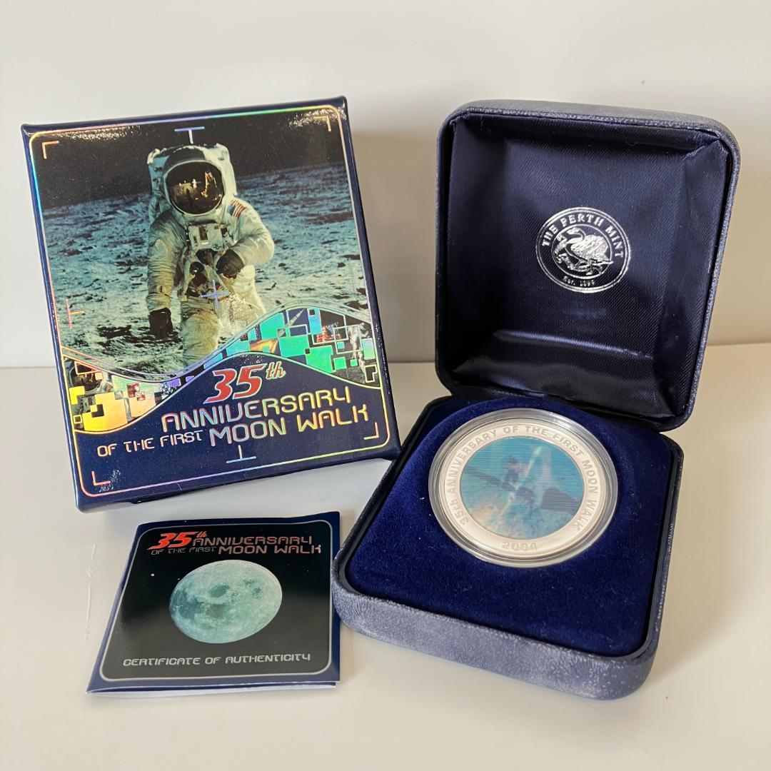 オーストラリア造幣局発行 人類初の月面歩行35周年記念　2004年