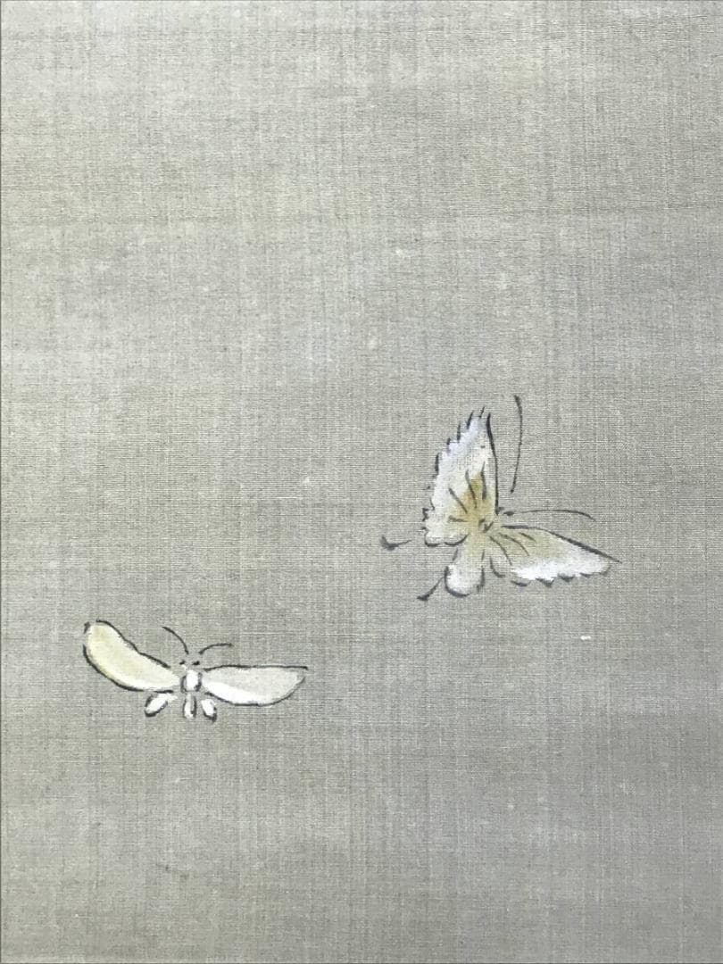 真作/狩野探幽/成道、鳩、芙蓉図/三幅対/極札/花鳥図/掛軸名家伝来AH-560