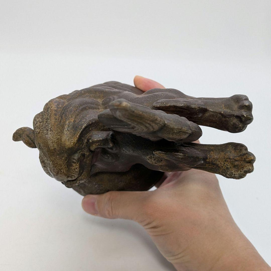 陶正園 備前焼 獅子置物 跳獅子 玉乗り獅子 縁起物 インテリア 魔除け 厄除け