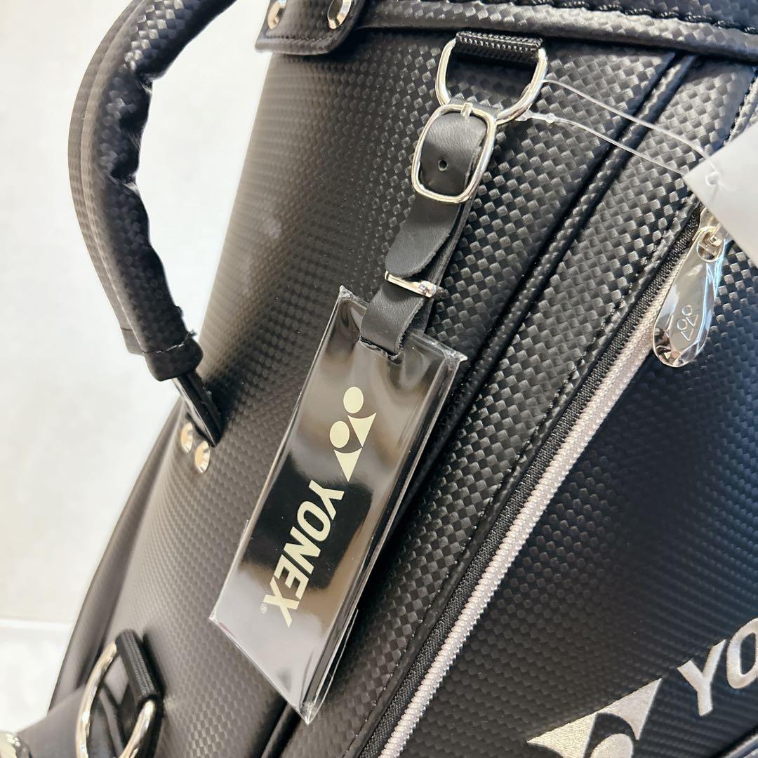 新品未使用タグ付き YONEX ゴルフバッグ キャディバッグ ネームプレート付き
