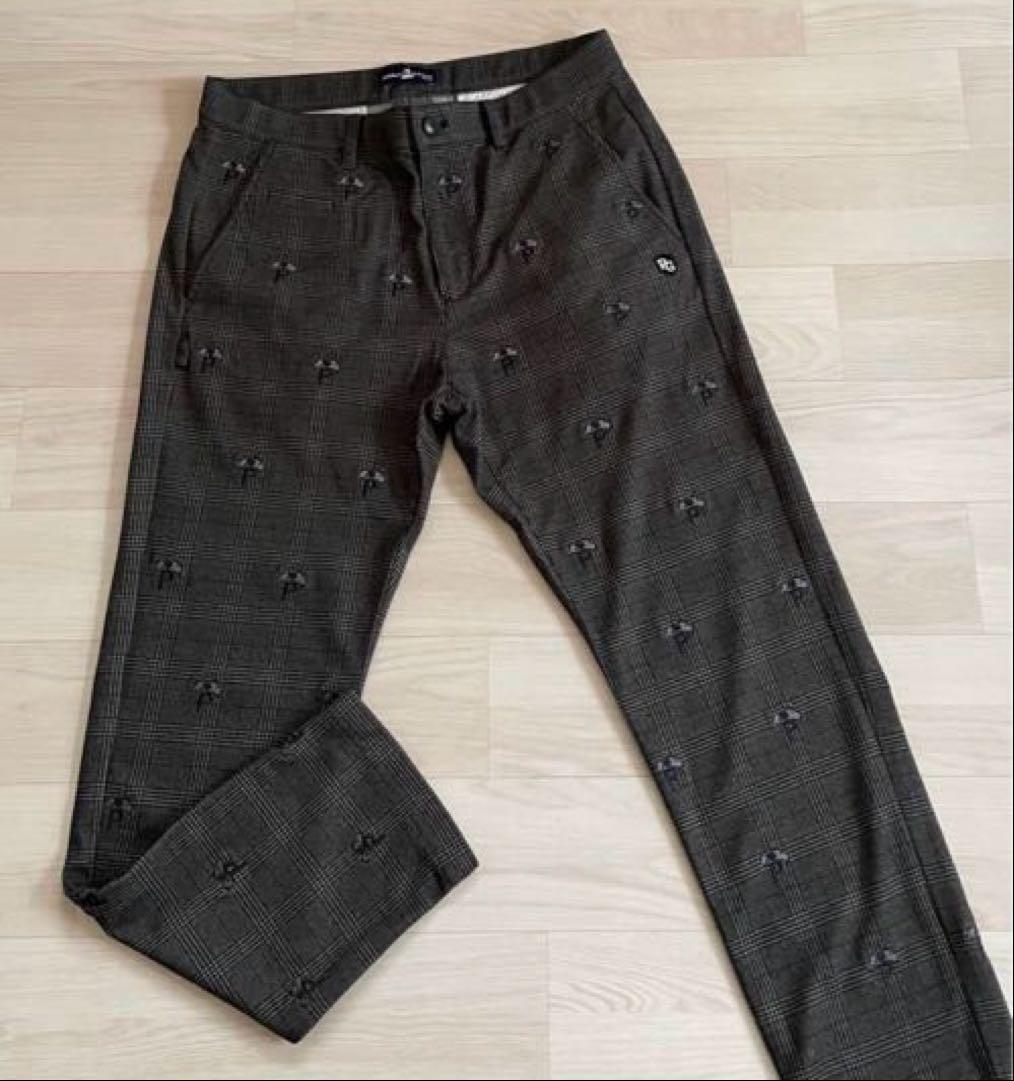 PEARLY GATES パーリーゲイツ　グレンチェック スヌーピー総柄パンツ6