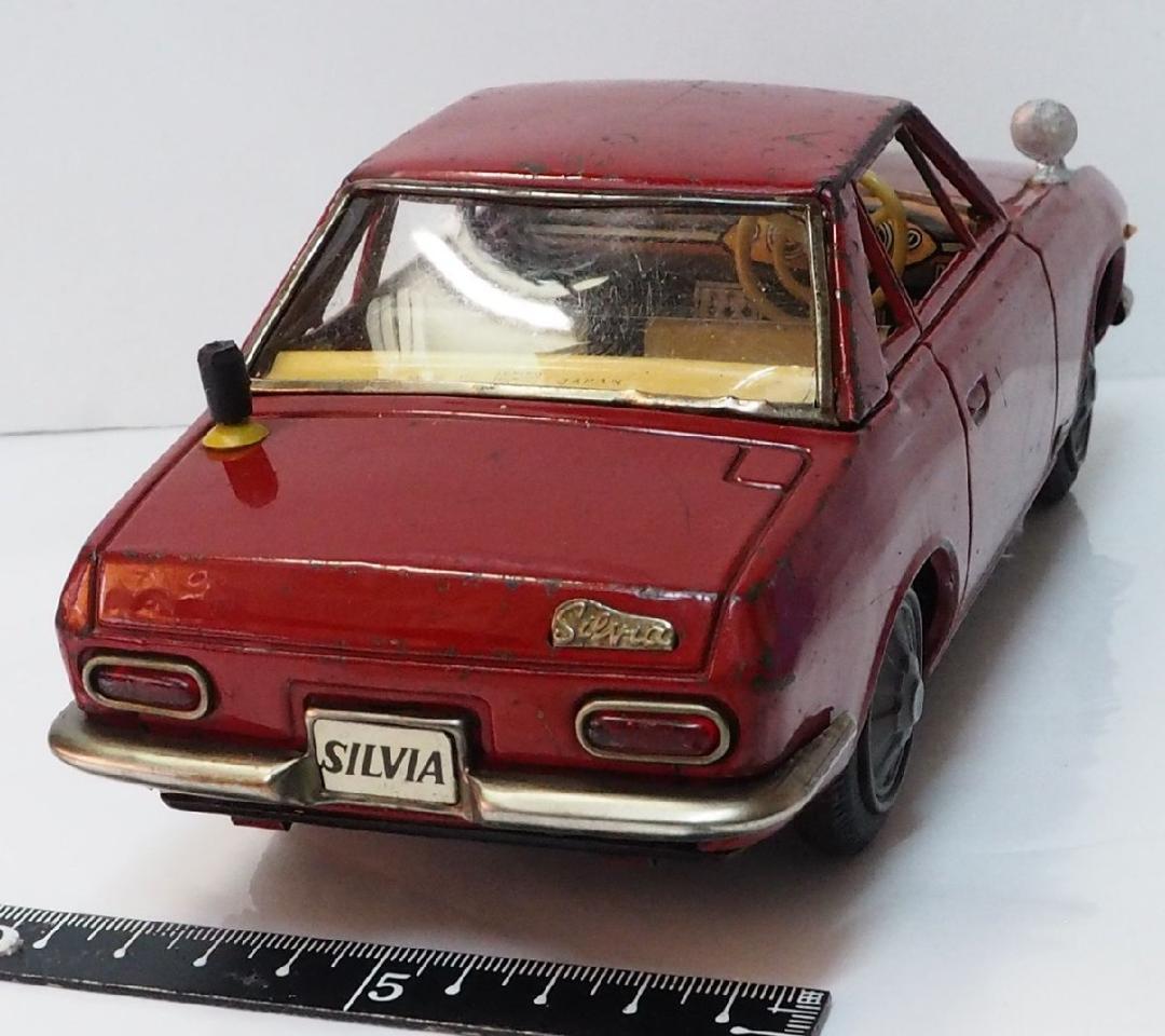 イチコー【初代 日産シルビア赤フリクション】当時物ブリキ製 自動車TIN【箱無】