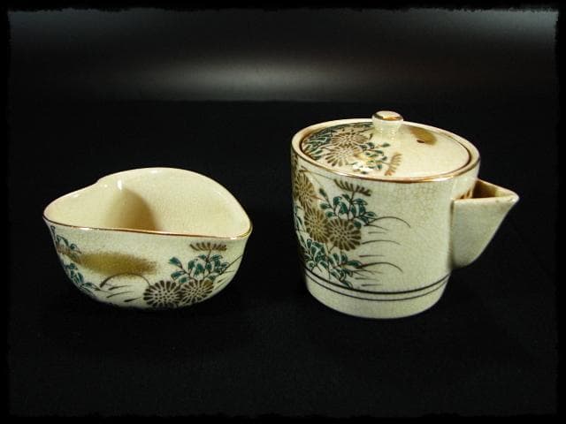 九谷 実山 茶器 宝瓶 煎茶道具 茶道具  u19